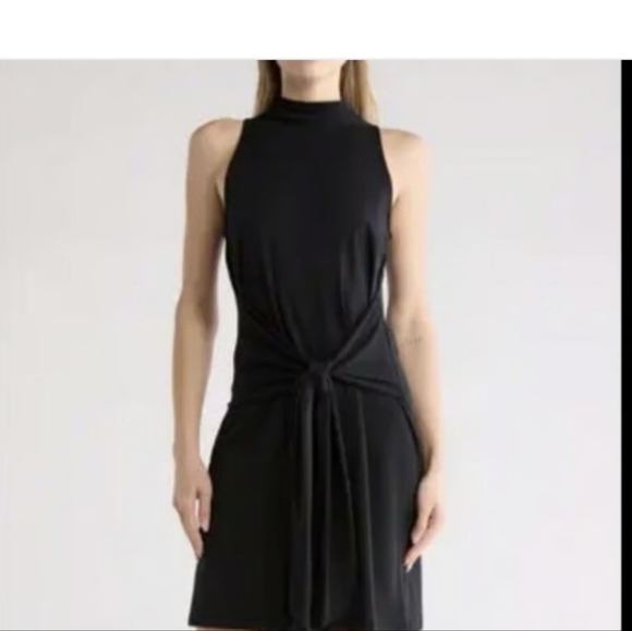Vince Dresses & Skirts - NWT Vince.  Mock Neck Sleeveless Front Tie Dress     Size M